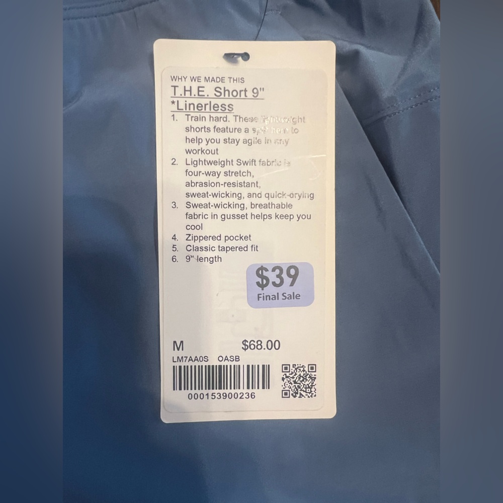 Lululemon men’s athletic shorts.